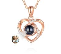 Glooraca Collane di foto per donne Collana personalizzata con immagine all'interno della collana di proiezione Collana di foto personalizzata per donne fidanzata mamma regali di compleanno (Style 13)