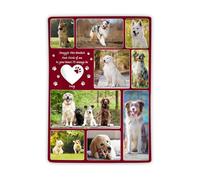 Glooraca Coperta personalizzata per cani con foto e nome personalizzato per cani e gatti coperte in flanella per animali domestici per letto per cani