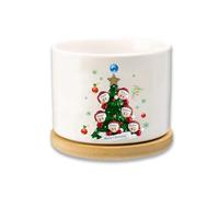 Glooraca Fioriera natalizia con nome personalizzabile, vasi in ceramica per famiglia di 2/3/4/5/6/7/8, regalo personalizzato per Natale (6 nomi)