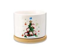 Glooraca Fioriera natalizia con nome personalizzabile, vasi in ceramica per famiglia di 2/3/4/5/6/7/8, regalo personalizzato per Natale (5 nomi)