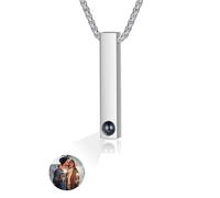 Glooraca Immagine Collana per gli uomini Collane foto personalizzate con immagine all'interno Collana proiezione personalizzata per il fidanzato papà (Color 8)