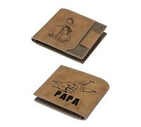Glooraca Portafoglio personalizzato per PAPA Portafogli in pelle per foto PAPA da uomo Regali PAPA personalizzati per festa del papà, compleanno, Natale, 3 Nomi, Taglia unica, Moderno