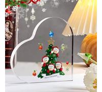 Glooraca Targhe decorative personalizzate per mamma e papà - Natale - Acrilico - 10 x 10 cm