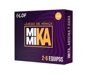 Glop Mimika | Giochi da tavolo di mimica e gesti per adulti e bambini | Giochi di carte divertenti e familiari con strategia per indovinare le parole, bambini +8 anni | Scatola compatta facile da