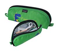 Gloppie Astuccio Piccolo per Matite, Borsa Porta Penne da Tavolo Adatto per Scuola e Ufficio, Dinosauro e Verde, S