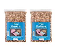 Glorex 0 2509 02, 1000 g, Prodotto Naturale Lavato, per Cuscini di noccioli di Ciliegia, riscaldabile, Cherry Pit, Brown (Confezione da 2)