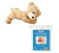 Glorex 04528-1K - Set Completo di Peluche da imbalsamare, Max l'orso Che Dorme, ca. 26 cm, incl. 100 g di Cotone idrofilo, per Creare Oggetti e Coccole