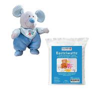 Glorex 04633-1K-Set Completo di Peluche, Topo Minky, ca. 26 cm, incl. 100 g di Cotone idrofilo, Multicolore, s, 04633-1K