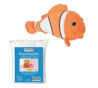 Glorex 04803-1K - Set Completo di Peluche, Pesce Pedro, Circa 25 cm, incl. 100 g di Cotone idrofilo, per lavori manuali e Coccole