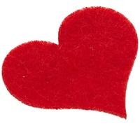 GLOREX 10 cuori in feltro, colore rosso, 4 cm