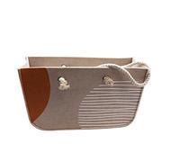 Glorex 274-Borsa in Feltro Grigio con Motivo e Passanti in Corda, Circa 42 x 14 x 25 cm, per giornali, Decorazioni o per la Spesa, Colore Grey, 6 1212 274