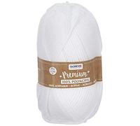 Glorex 5 1001 00 - Lana premium in 100% acrilico, facile da lavorare, versatile, calda, morbida, non graffiata, 50 g, ca. 140 m, bianco