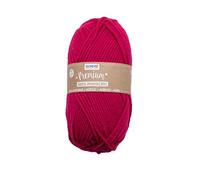 Glorex 5 1001 05 - Gomitolo di lana Premium, 100% acrilico, facile da applicare, versatile, caldo, morbido, non graffia, 50 g, circa 140 m, fucsia