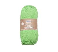 Glorex 100% Cotone, Versatile, per lavori a Maglia, Uncinetto e Artigianato, Ottima qualità, Morbido e Lavabile, 50 g, Circa 170 m, Verde Chiaro, unità