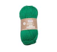 Glorex 100% Cotone, Versatile, per lavori a Maglia, Uncinetto e Artigianato, Ottima qualità, Morbido e Lavabile, 50 g, Circa 170 m, Verde, unità