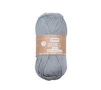Glorex 5 1004 16 - Cotone 100% cotone, versatile per lavori a maglia, uncinetto e artigianato, ottima qualità, morbido e lavabile, 50 g, ca. 170 m, grigio