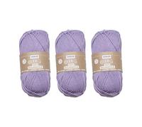 Glorex 5 1004 53-Set di 3 100% Cotone, ciascuno da 50 g in Viola, Versatili, Morbidi e Lavabili, Colore Purple