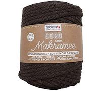 Glorex 5 1006 16-Cordoncino per macramè Marrone, 500 g con Spessore di 5 mm e Lunghezza di 85 m, Filato Tessile a Maglia Circolare per Uncinetto, Maglieria, annodatura e Design, Colore Brown
