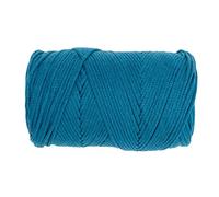 Glorex 5 1008 09 macramè Turchese, 250 g con Spessore di 2 mm e Lunghezza di 225 m, Filato di Cotone a Tripla Torsione per Uncinetto, Maglia, annodatura e Disegno, Colore Turquoise