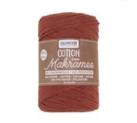 Glorex 5 1008 32 macramè 2 mm, 250 g, Terracotta, Lunghezza 225 m, Filato Tripla Torsione, 100% Cotone, per Lavorare all'Uncinetto, a Maglia, Legare e Modellare