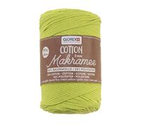 Glorex 5 1008 34 macramè 2 mm, 250 g, Giallo Neon, Lunghezza 225 m, Filato Tripla Torsione, 100% Cotone, per Uncinetto, Maglia, Legatura e modellatura, Colore
