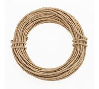 GLOREX 214-Filo di Carta, Lunghezza, Naturale, per Creare e Legare composizioni Floreali e corone di Fiori, Colore Wood-Coloured, 2 mm x 10 m, 6 1280 214