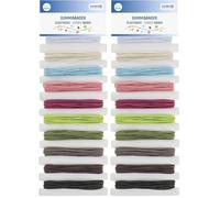 GLOREX 6 1630 360 - Set di Elastici, 10 Pezzi, 1 mm, Lunghezza 3,5 m, Colori Assortiti, per Il Crafting, la Decorazione e la creatività (Confezione da 2)