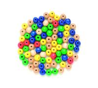 Glorex 6 1653 057 Perle 80 Pezzi di Legno, Legno, Multicolore, 11 x 8.6 x 0.7 cm