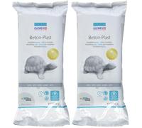 GLOREX 6 1780 731 - Beton-Plast, 1000 g in Grigio Cemento, Argilla per Modellare indurente all'Aria con Aspetto di Cemento, pronta all'Uso e di Facile manipolazione (Confezione da 2)