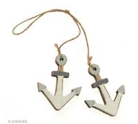 Glorex 6 1860 141 - Ancoraggi da appendere, 2 pezzi, 8 x 6 x 0,8 cm