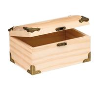Glorex Baule in Legno Naturale, 15 x 9,5 x 8 cm