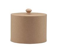 Glorex 6 2027 045 - Scatola Rotonda in Cartone Naturale con Coperchio, Circa 13,5 x 10 cm, per riporre, Come Scatola Regalo e portagioie, Personalizzabile