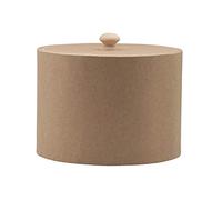 Glorex 6 2027 046 - Scatola Rotonda in Cartone Color Naturale con Coperchio, Circa 16,5 x 12 cm, per riporre, Come Scatola Regalo e portagioie, Personalizzabile