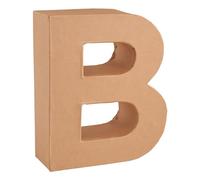 GLOREX 6 2029 102 - Lettera B in Cartone, Lettera in Cartone Marrone, Circa 17,5 X 5,5 cm, da dipingere e incollare, per la Tecnica del tovagliolo e del Décopatch, Come Decorazione