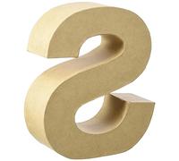 GLOREX 6 2029 119-Lettera S, Lettera in Cartone Marrone, Circa, dipingere e incollare, per la Tecnica del tovagliolo e del Décopatch, Come Decorazione, Cardboard, Brown, ca. 17,5 X 5,5 cm