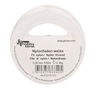 Glorex 6 2210 125 - Filo di Nylon, 7,5 x 7,5 x 1,7 cm, Colore: Bianco