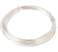 Glorex 6 2220 149 - Filo d'Argento con Anima in Rame Argentato, 0,8 mm x 6 m, per lavori di bricolage, Legare ghirlande o Gioielli