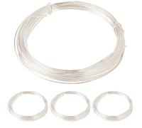 Glorex 6 2220 149 - Filo d'Argento con Anima in Rame Argentato, 0,8 mm x 6 m, per lavori di bricolage, Legare ghirlande o Gioielli (Confezione da 4)