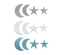 Glorex 6 2247 713 - Adesivi in Gomma espansa con Luna e Stelle, autoadesivi, 60 Pezzi, Assortiti in Diversi Motivi, Ideali per Decorare e Decorare Biglietti di Auguri, Scrapbooking, ECC.