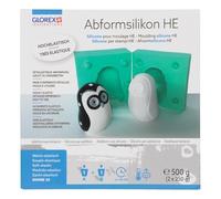 GLOREX 6 2407 301 - Silicone di forma HE, 2 x 250 g, in silicone ad alta elasticità, per vari progetti fai da te, resistente, portata fino a max. 150 °C