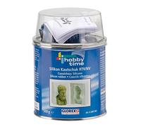 Glorex 6 2407 405-Gomma siliconica RTV NV, Bassa viscosità, 500 g, Composto per stampaggio, Rubber, Transparent