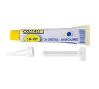 GLOREX 6 2407 412 - Colla siliconica, 50 ml, con Chiave a Tubo, Trasparente, Adatta per decoupage e Mosaico