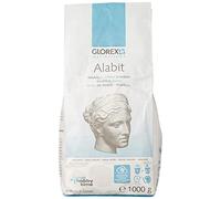 Glorex 6 2608 429-Gesso da colata Alabit Bianco Naturale, Sacchetto da 1000 g, modellazione di Alta qualità, per Modelli, Piccoli rilievi e stampi in Gesso, Plaster, White, unità