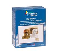 Glorex 6 2704 002 - Mescola per stampaggio rapido Quickform, 200 g, Materiali Naturali, Non tossici e Adatti alla Pelle, Adatti ai Bambini