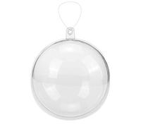 GLOREX 6 3500 007 - Sfera di plastica, diametro 16 cm, trasparente cristallina, divisibile in 2 metà, per riempire e decorare, con foro per appendere