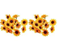 Glorex 6 3803 593 - Fiori di Girasole, Artificiali, Dimensioni Circa 30-35 mm, 15 Pezzi, per Decorare, Come Decorazione sparsa (Confezione da 2)