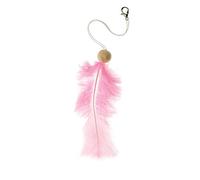 Glorex 6 3822 211 - Piume da appendere, 6 pz Rosa 7 cm, con moschettone, rosa