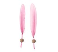 Glorex 6 3822 221 - Molla con perla di legno, 6 pz Rosa 13-14 cm, rosa