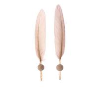 Glorex 6 3822 223 - Molla con perle di legno, 6 pz Beige 13-14 cm, beige