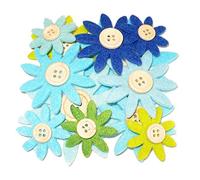 Glorex 6 7101 333 Fiori di Feltro, FLIZ, Multicolore, 9.5 x 9.5 x 1.5 cm